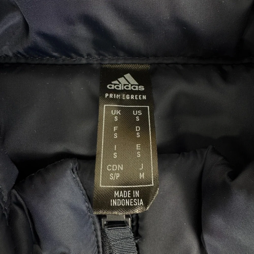 Adidas Essentials Primegreen Down Puffer Vest Full Zip Blue Mens Small S‎